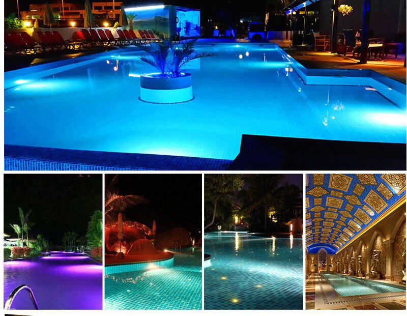 10PCS 6w 12w 15W 18w 24w 36W IP68 AC 12V 24V RGB Led Underwater Lights For Boats Lighting Pond Lamps Outdoor Wall Lamp