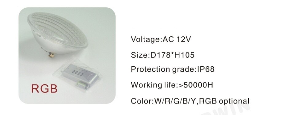 12v 30w PAR56 Led Underwater Light RGB Marine Stainless With Remote Control