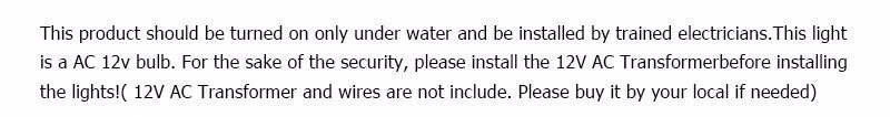 Par56 72W RGB Underwater Light Pond Fountain LED Swimming Pool Lamp AC12-24V Waterproof IP68 Stainless