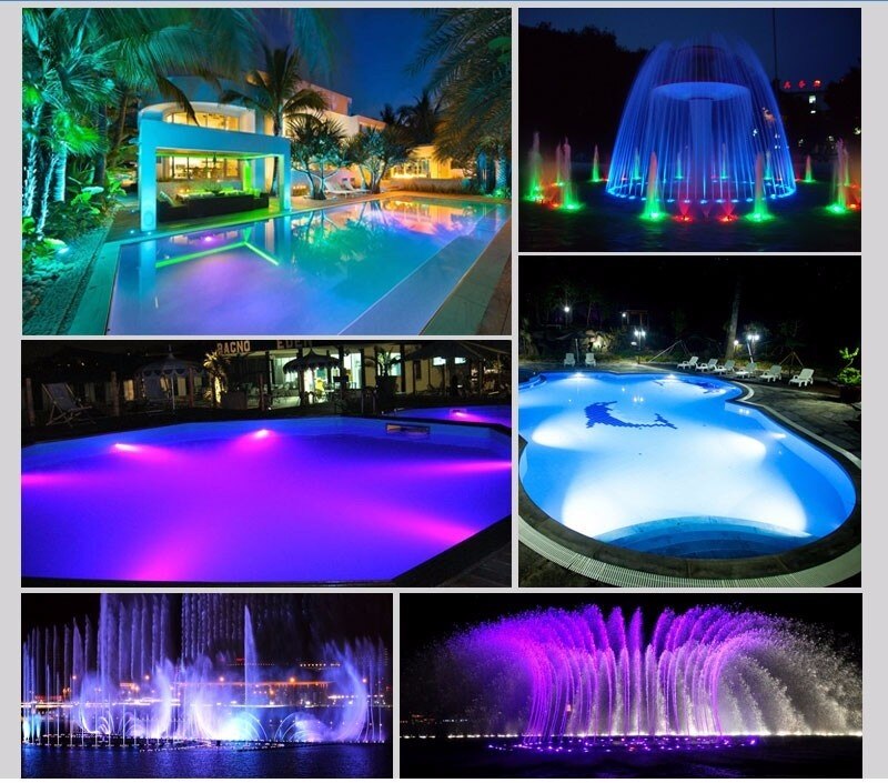 Par56 72W RGB Underwater Light Pond Fountain LED Swimming Pool Lamp AC12-24V Waterproof IP68 Stainless