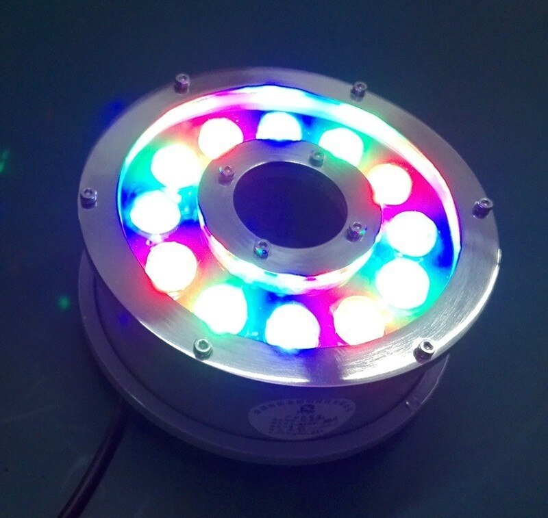 5Pcs/Lot 6w Rgb LED Waterproof Swimming Underwater Lights 24V 12V AC , Fountain Lights,led Swiming Pool Light, Plaza Light IP68