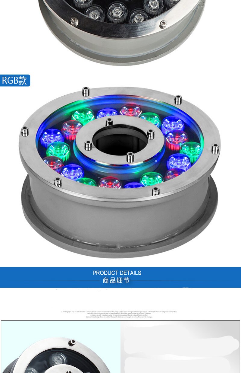 3pcs 6W 9W 12W 18W Submarine Light IP68 Led Underwater Lights For Swimming Pools Ponds Light 12W Led Fountain Light 12V 24V