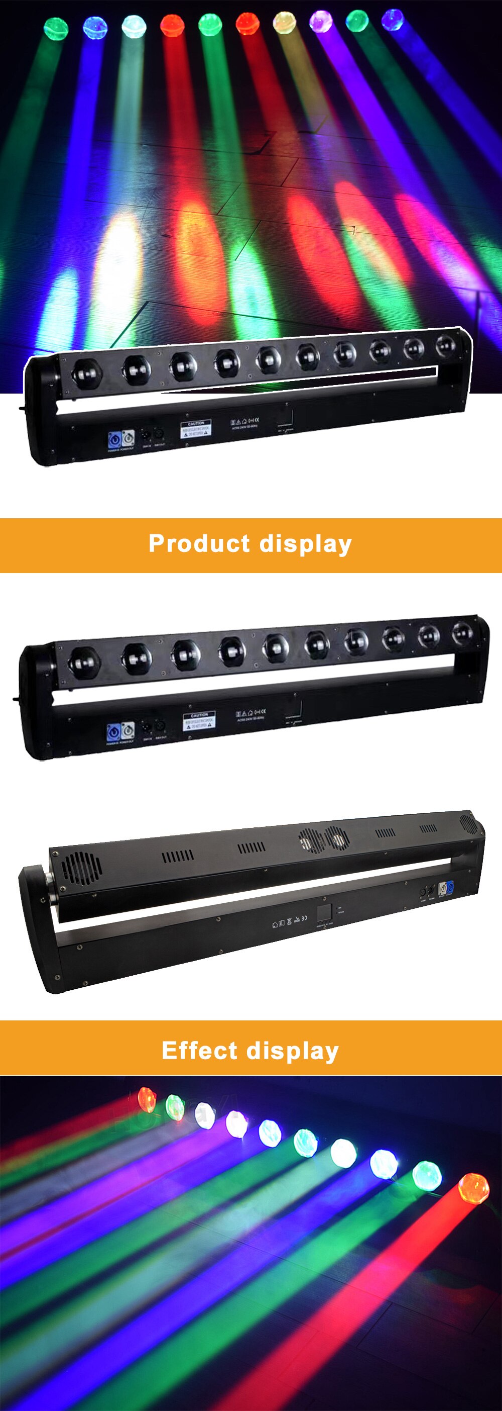 LED 10x40W Moving Head Beam Wash 2IN1 Light 150W DMX512 Control Bar Club Stage Effect Lighting Wedding led Wall Washer Bar Light