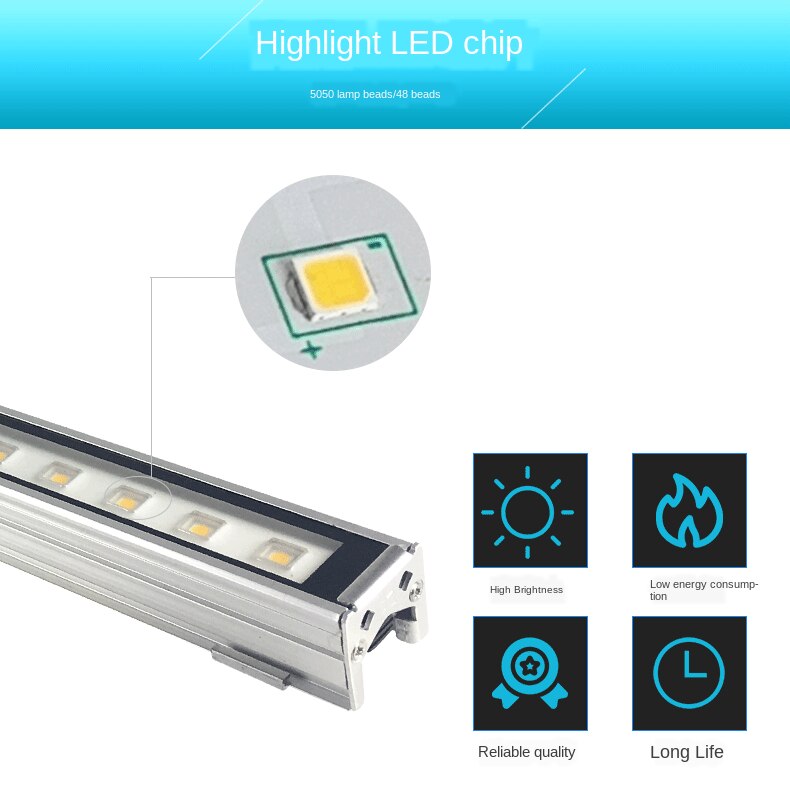 Outdoor Led Wall Washers 12W PROJECTOR Outdoor Led Bar Waterproof DMX512 RGB Outdoor Led Projector DC24V