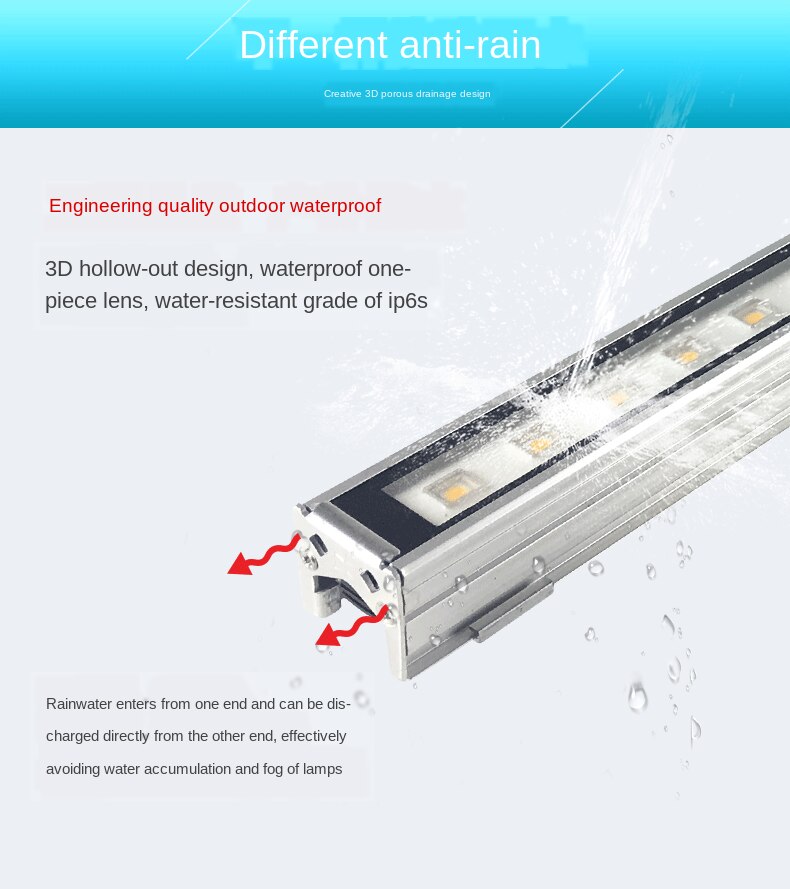 Outdoor Led Wall Washers 12W PROJECTOR Outdoor Led Bar Waterproof DMX512 RGB Outdoor Led Projector DC24V