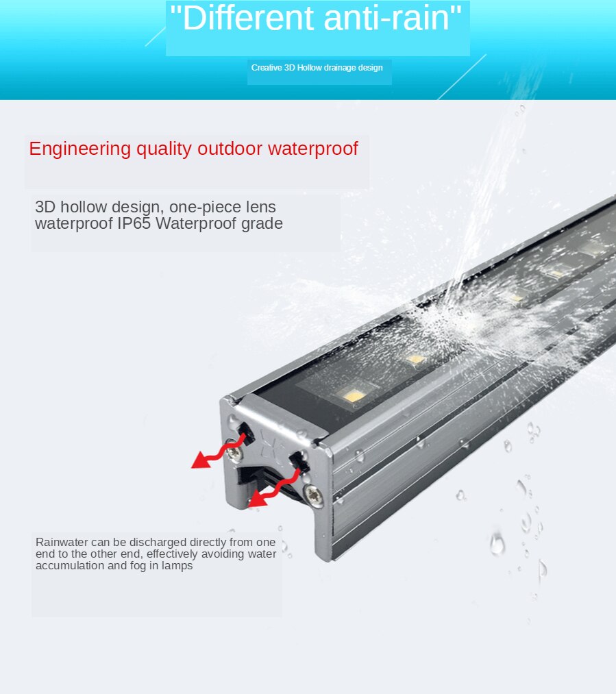 Led Wall Washer Rgb DMX512 12W Outdoor Led Aluminum 24V Led Warm Light Wall Washer Light Projector Hotel Building Lighting