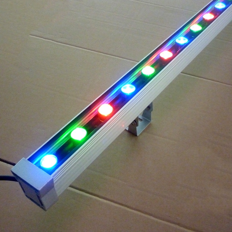 10Pcs/Lot rgb wall washer light ip65 24w rgb dmx512 taiwan Epistar 120lm/w L1000mm*W46mm*H46mm
