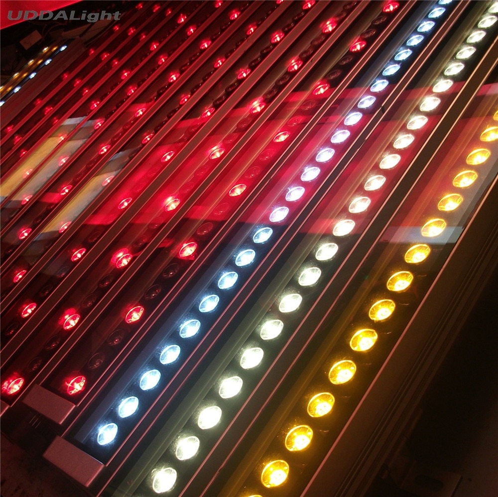 10Pcs/Lot rgb wall washer light ip65 24w rgb dmx512 taiwan Epistar 120lm/w L1000mm*W46mm*H46mm
