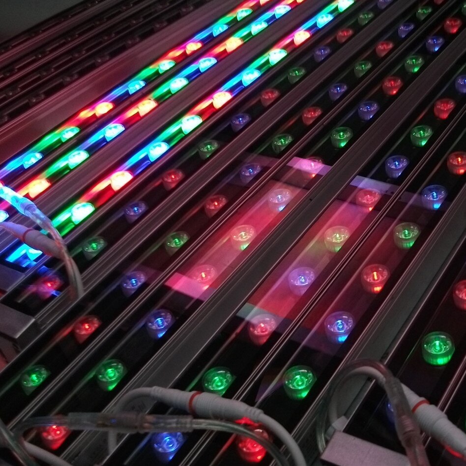 10Pcs/Lot rgb wall washer light ip65 72w led light DMX512 RGB WHITE WARM WHITE 51*58*1000MM