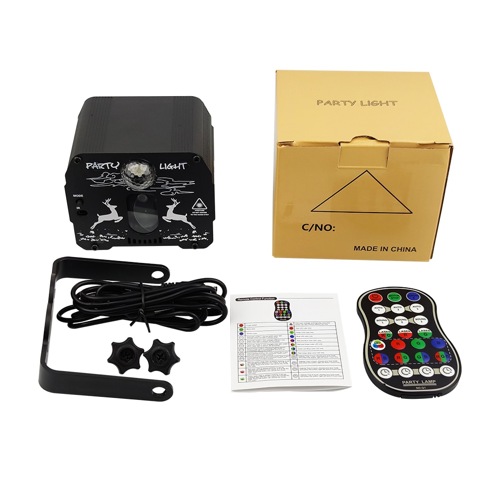 Magic Ball Laser 2in1 Effect Light Stage Party Light Christmas DJ Projection Music Rhythm Pattern Light Laser Light