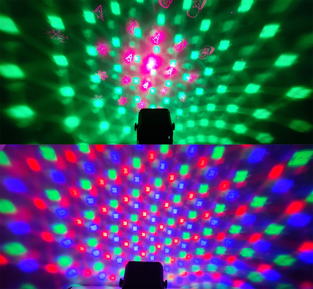 Magic Ball Laser 2in1 Effect Light Stage Party Light Christmas DJ Projection Music Rhythm Pattern Light Laser Light