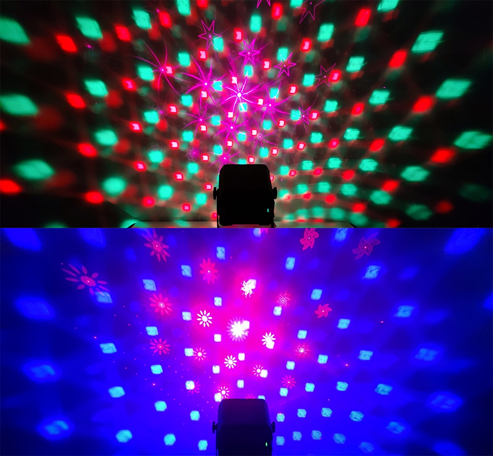 Magic Ball Laser 2in1 Effect Light Stage Party Light Christmas DJ Projection Music Rhythm Pattern Light Laser Light