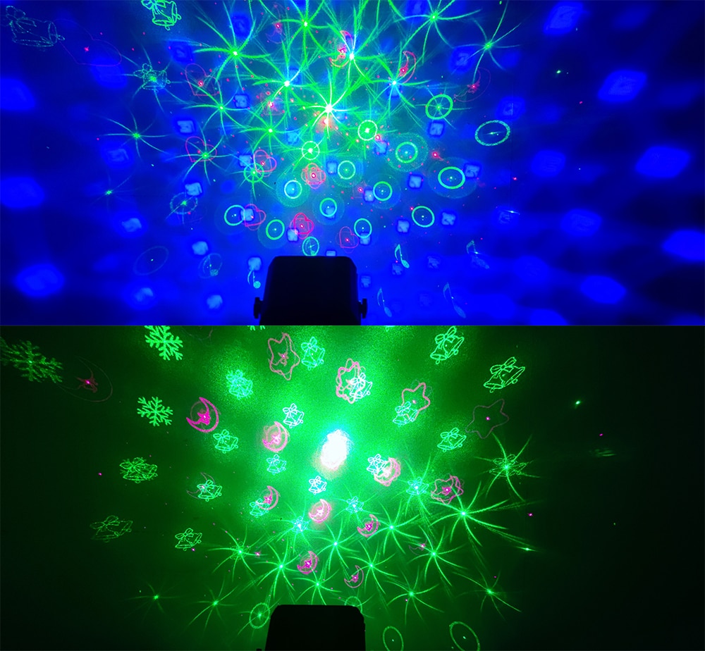 Magic Ball Laser 2in1 Effect Light Stage Party Light Christmas DJ Projection Music Rhythm Pattern Light Laser Light