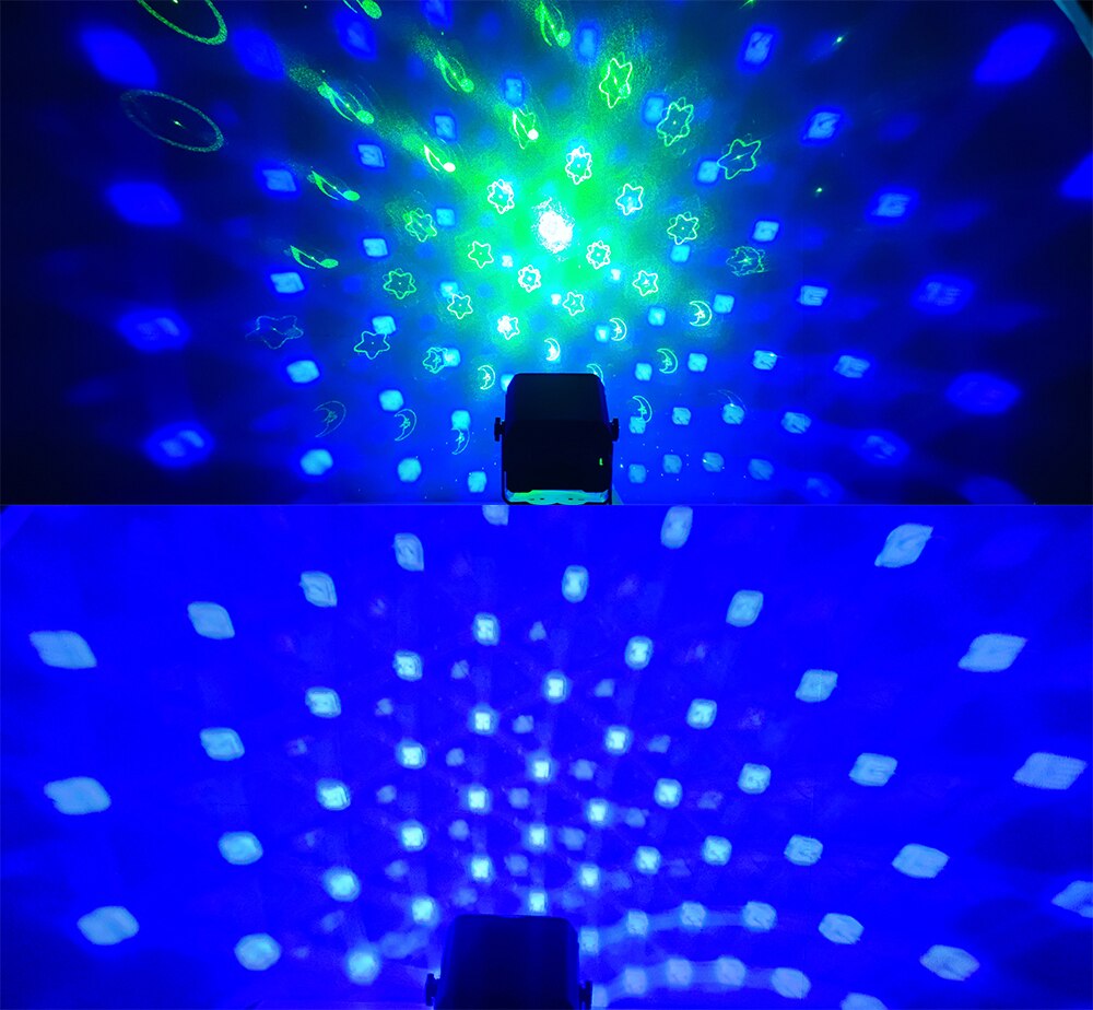 Magic Ball Laser 2in1 Effect Light Stage Party Light Christmas DJ Projection Music Rhythm Pattern Light Laser Light