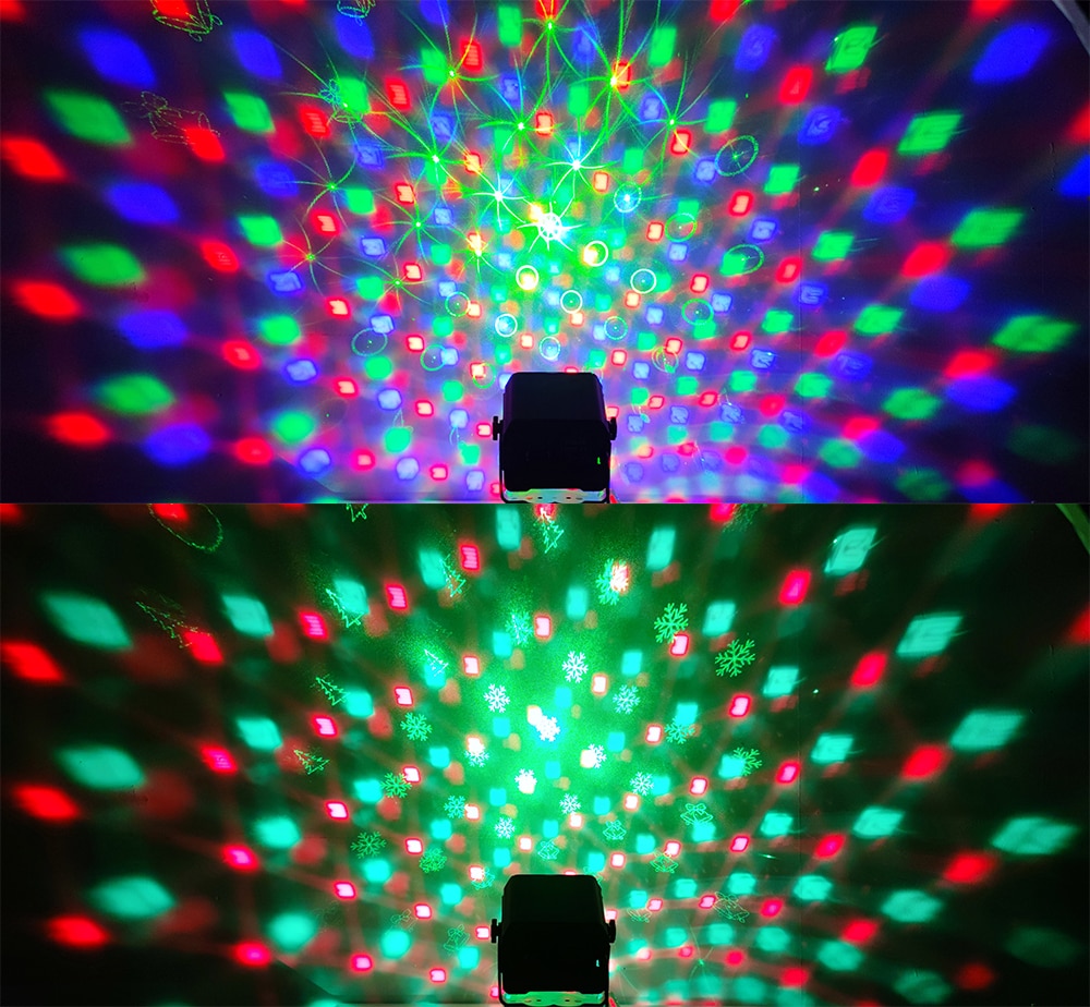 Magic Ball Laser 2in1 Effect Light Stage Party Light Christmas DJ Projection Music Rhythm Pattern Light Laser Light