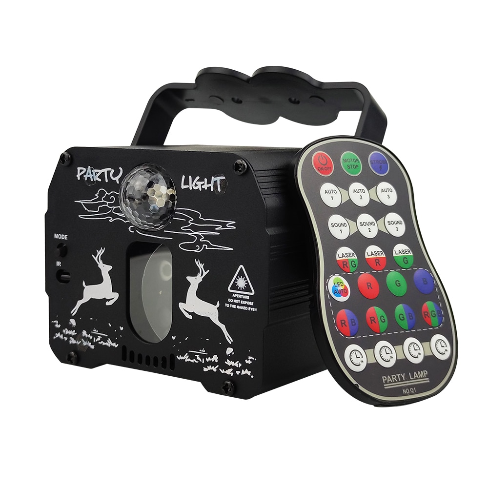Magic Ball Laser 2in1 Effect Light Stage Party Light Christmas DJ Projection Music Rhythm Pattern Light Laser Light