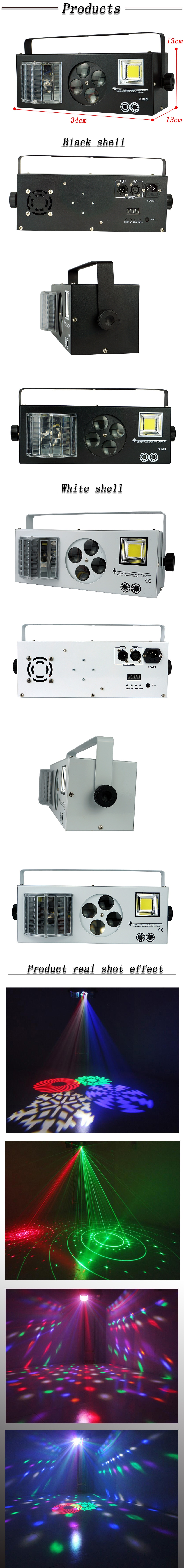 2 pcs strobe+beam+Laser+Laser 4in1 effect light family gathering KTV leisure 4in1 party dj light