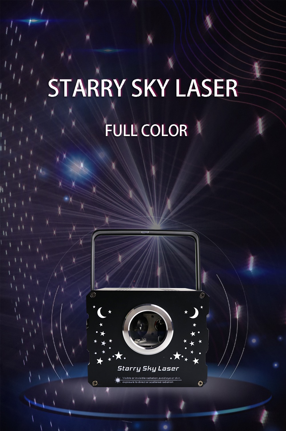 500MW Full-color Starry Sky Light Party KTV Christmas Light Voice Control Dream Laser Light Firefly Starry Party Lights Laser