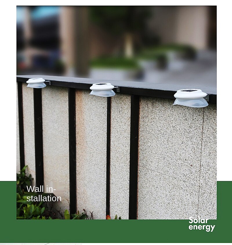 Outdoor Solar Light UFO Wall Mounted Solar Light Street Light Household Outdoor Lighting Garden Fence Bar Light LED Garden Light