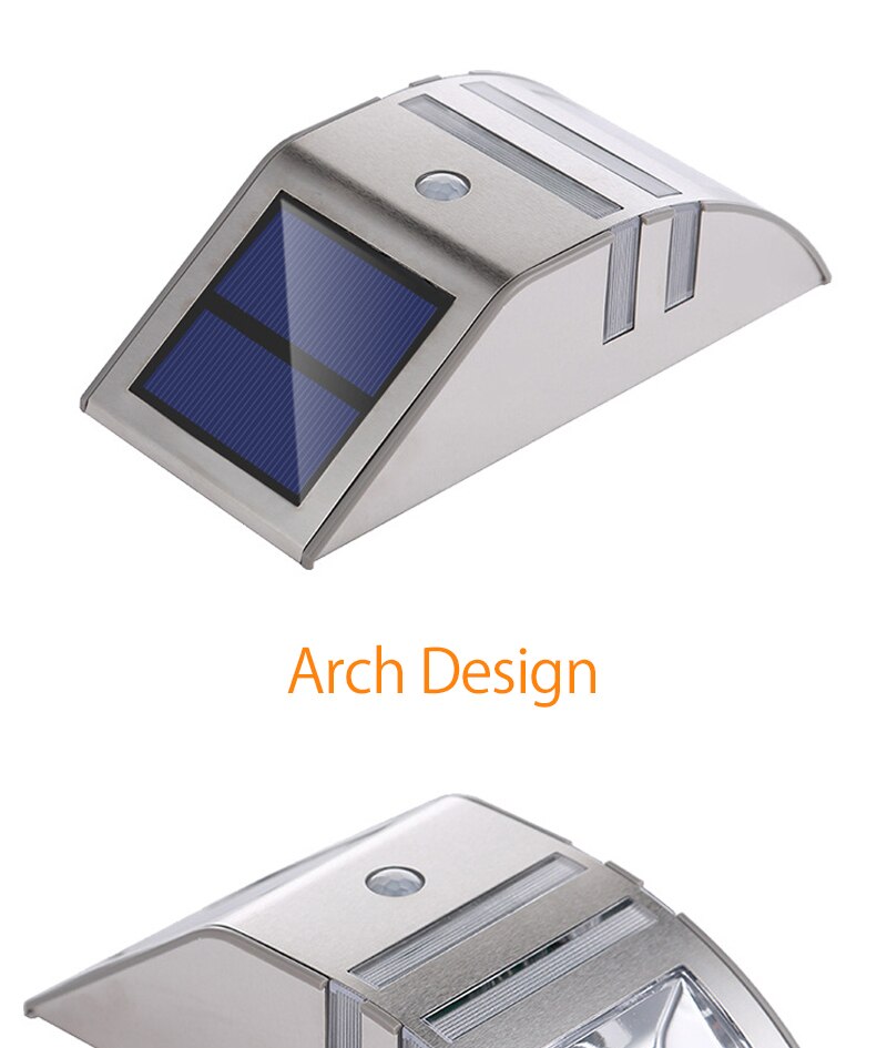 LED Solar Powered Wall Lamp Outdoor Waterproof Home Garden Security Light PIR Motion Sensor Human Body Infrared Light