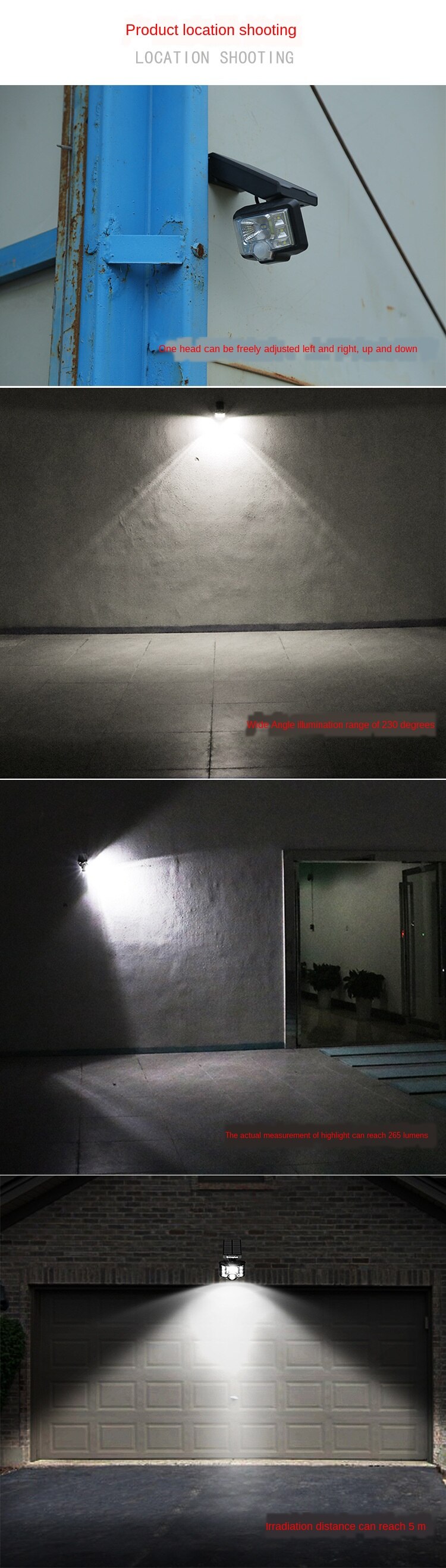 LED Outdoor Waterproof Solar Courtyard Lighting Decoration Wall Lamp