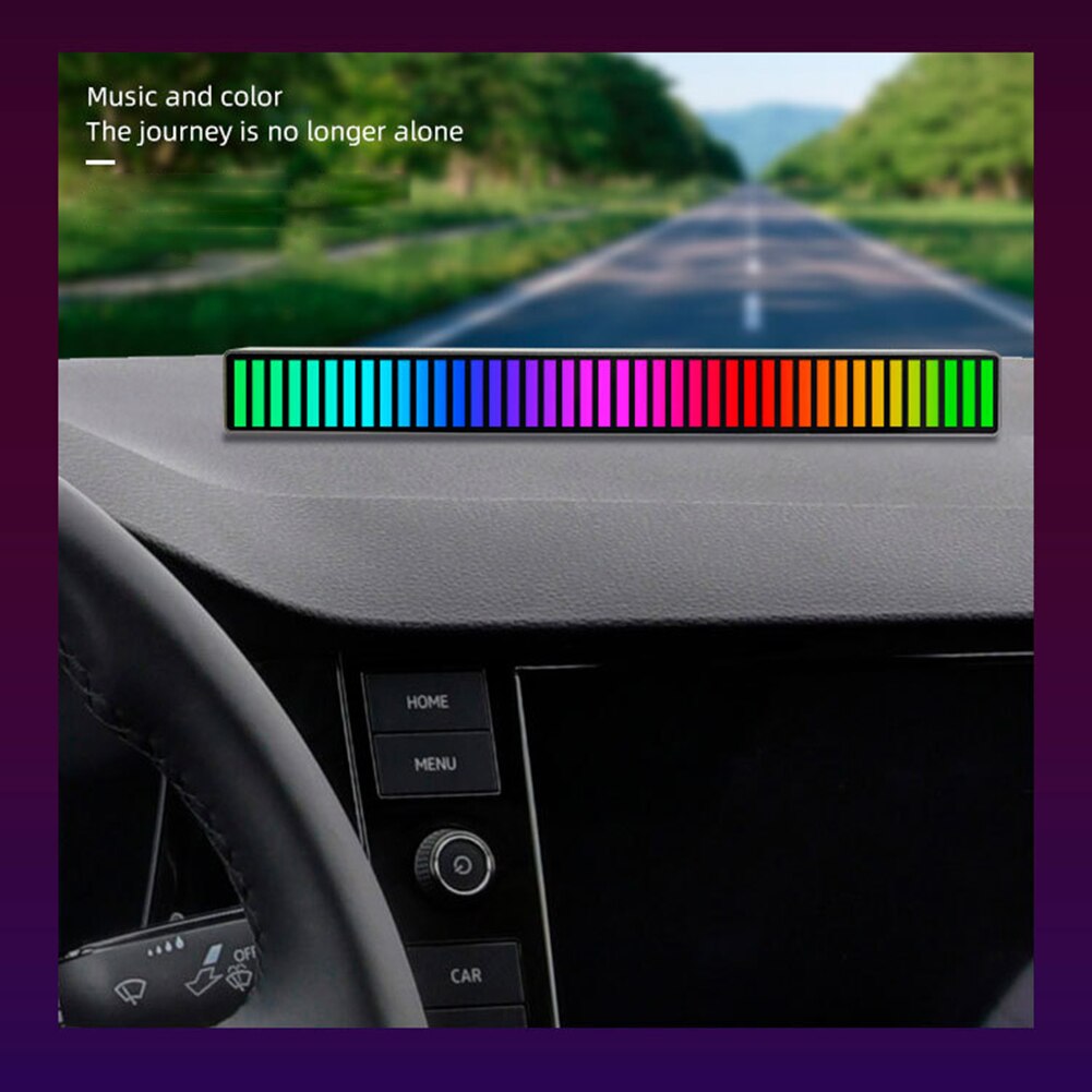 40/32 LED RGB Light App Control Pickup Voice Activated Rhythm Lights Colorful Tube Ambient LED Light bar Ambient Lamp Bar