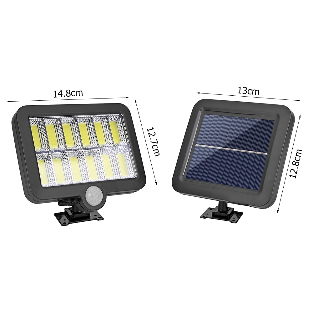 160LED Solar Powered Wall Light Outdoors Waterproof PIR Motion Sensor Lighting Courtyard Street Solar Lamp for Garden Decoration