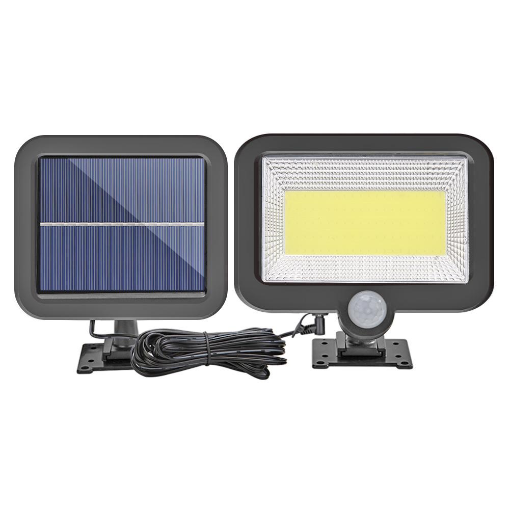 160LED Solar Powered Wall Light Outdoors Solar Lamp Waterproof PIR Motion Sensor Courtyard Street Lighting for Garden Decoration