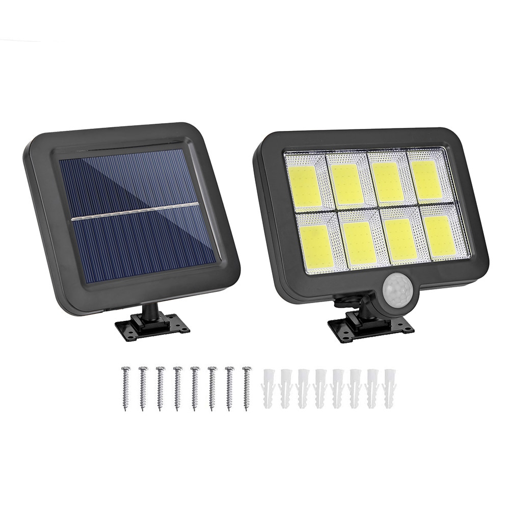 160LED Solar Powered Wall Light Outdoors Waterproof PIR Motion Sensor Lighting Courtyard Street Solar Lamp for Garden Decoration