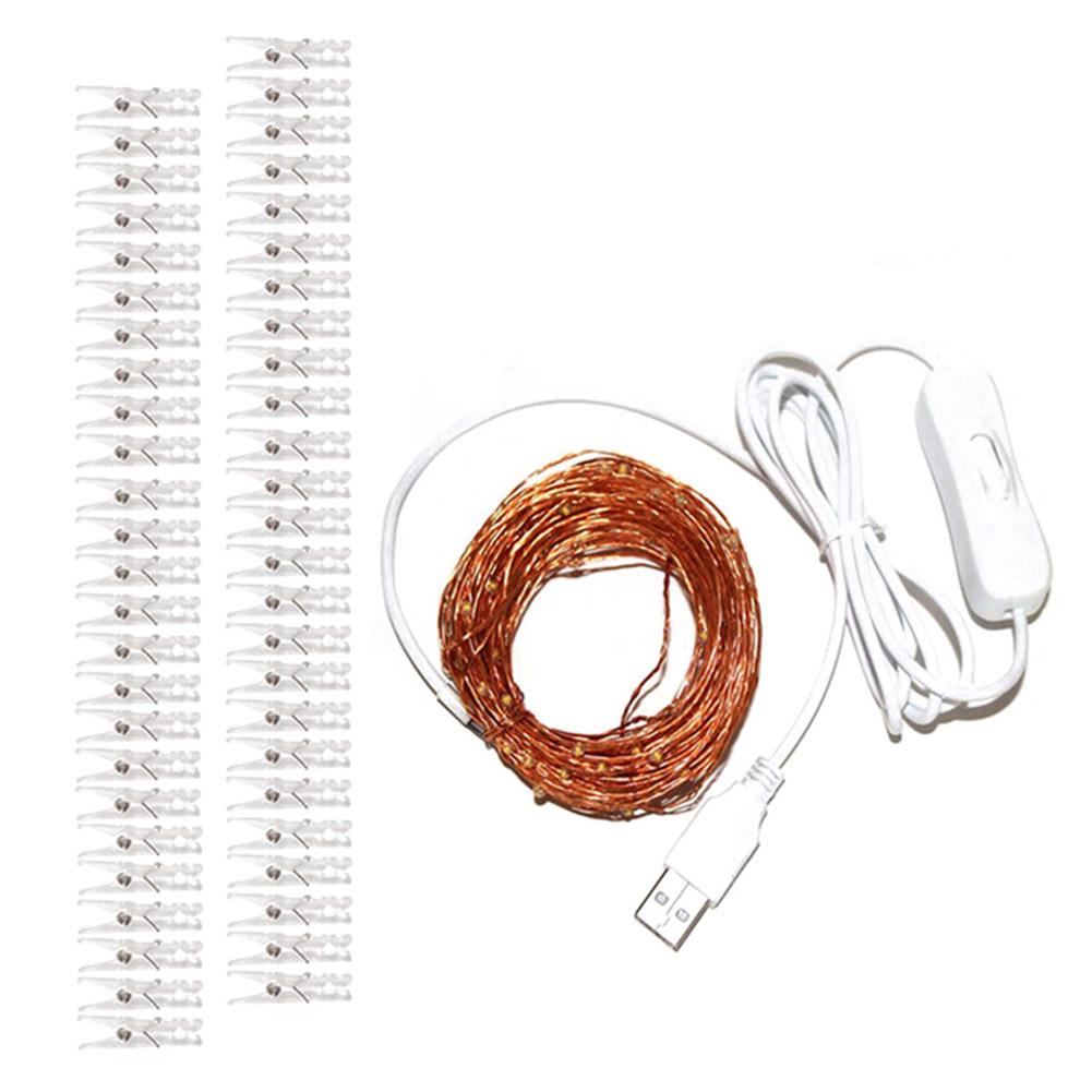 LED String Lights 5m/10m Photo Clip Lamp Fairy Lights Outdoor Battery Operated Garland Christmas Party Wedding Xmas Decoration