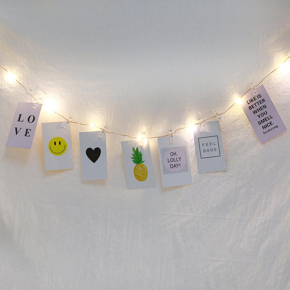 LED String Lights 5m/10m Photo Clip Lamp Fairy Lights Outdoor Battery Operated Garland Christmas Party Wedding Xmas Decoration