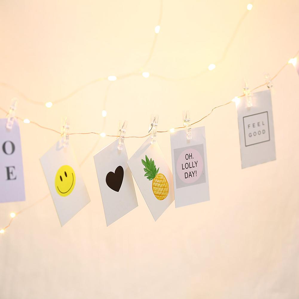 LED String Lights 5m/10m Photo Clip Lamp Fairy Lights Outdoor Battery Operated Garland Christmas Party Wedding Xmas Decoration