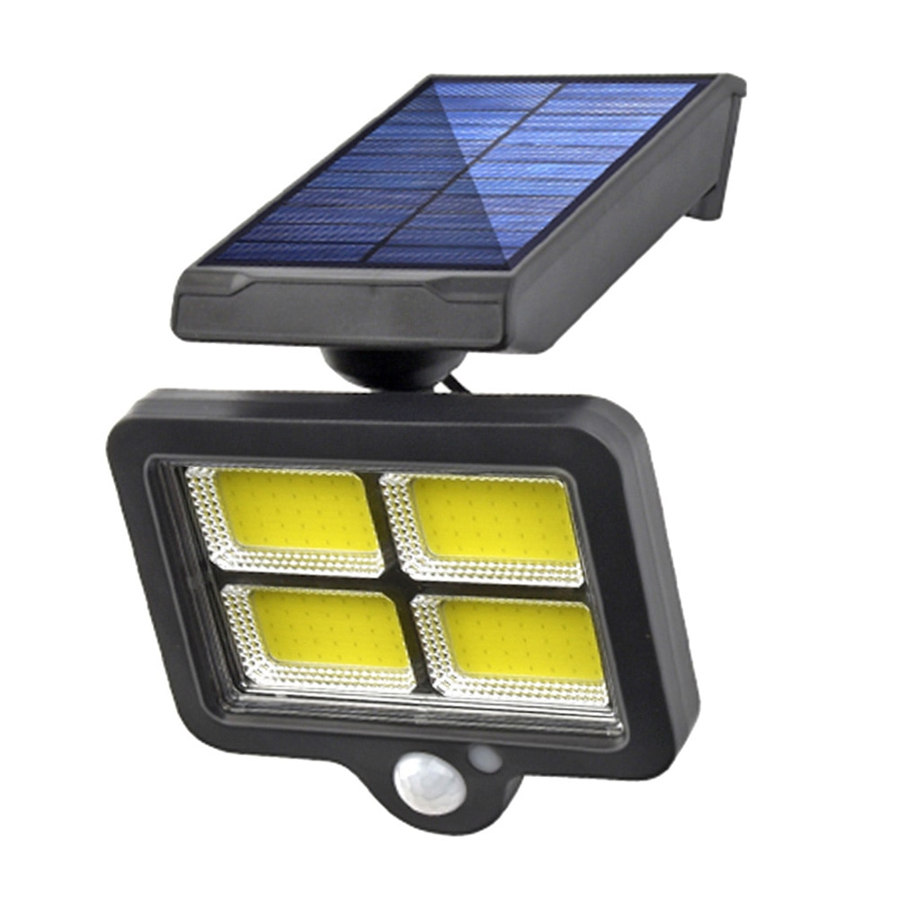 LED Solar Wall Light Outdoors Motion Sensor Waterproof Garden Lighting + 5m Extension Cable Courtyard Fence Driveway Street Lamp