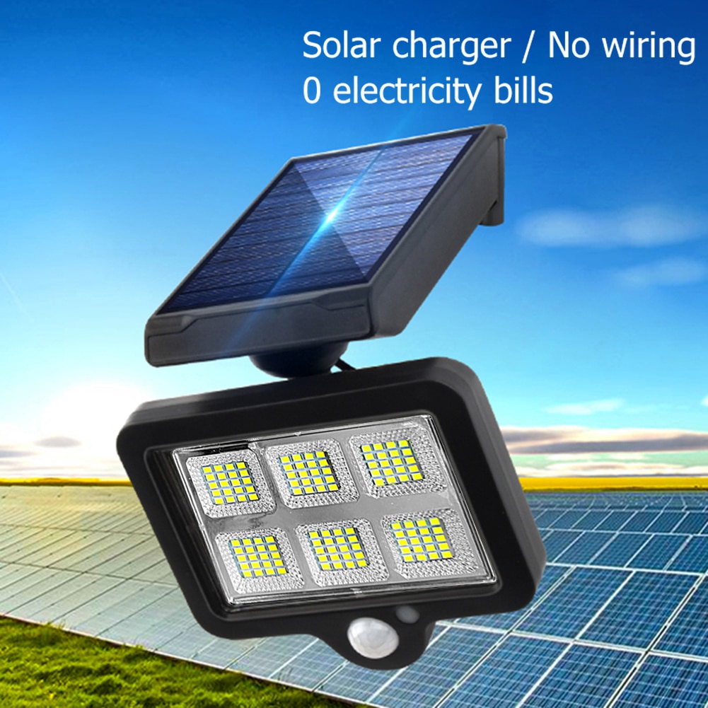 LED Solar Wall Light Outdoors Motion Sensor Waterproof Garden Lighting + 5m Extension Cable Courtyard Fence Driveway Street Lamp