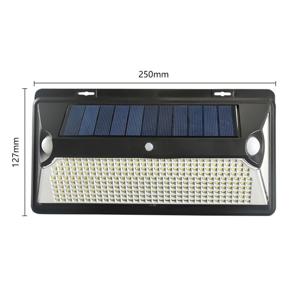 360/720 LED Solar Light Outdoors Sunlight Waterproof Street Exterior Wall Lamp PIR Motion Sensor Night Security Garden Lighting