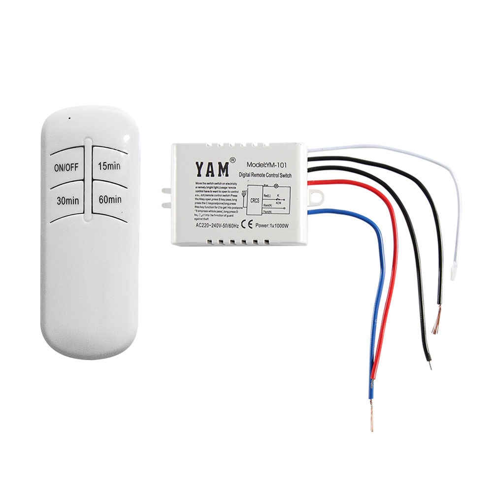 Wireless ON/OFF Lamp Remote Control 15 30 60 Minute Timer Switch Transmitter + Receiver for UVC Sterilizer Table Desk Light