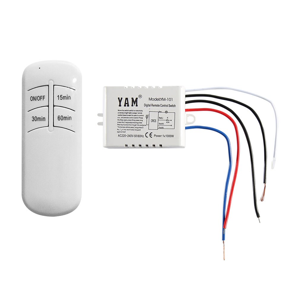 Wireless ON/OFF Lamp Remote Control 15 30 60 Minute Timer Switch Transmitter + Receiver for UVC Sterilizer Table Desk Light