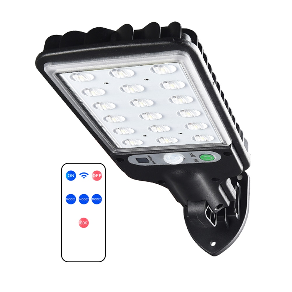 LED Solar Wall Light Outdoors Motion Sensor Remote Control Waterproof Street Solar Powered Lamp for Garden Decoration Lights