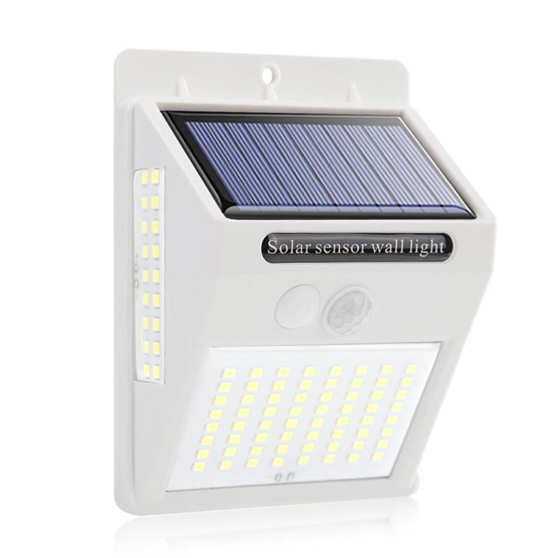 100LED Solar Wall Light Outdoors Motion Sensor IP65 Waterproof Three-sided yard Street Solar Lamp Garden Decoration Lighting