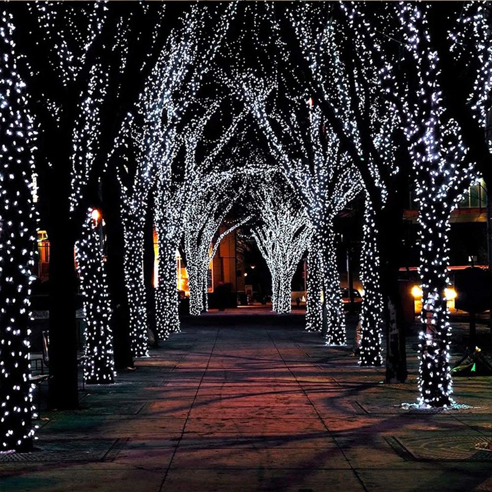 LED Solar Fairy String Garland Lights Lamp Waterproof Outdoor 8 Modes Christmas Holiday Wedding Party Garden Decoration Lights