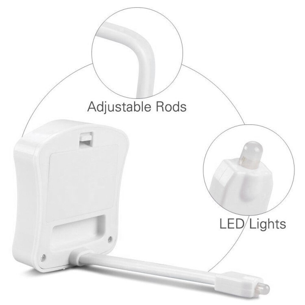 LED Luminaria WC Toilet Hanging Backlight Multi Function Smart Body Motion Sensor Battery Powered Toilet Seat Night Light