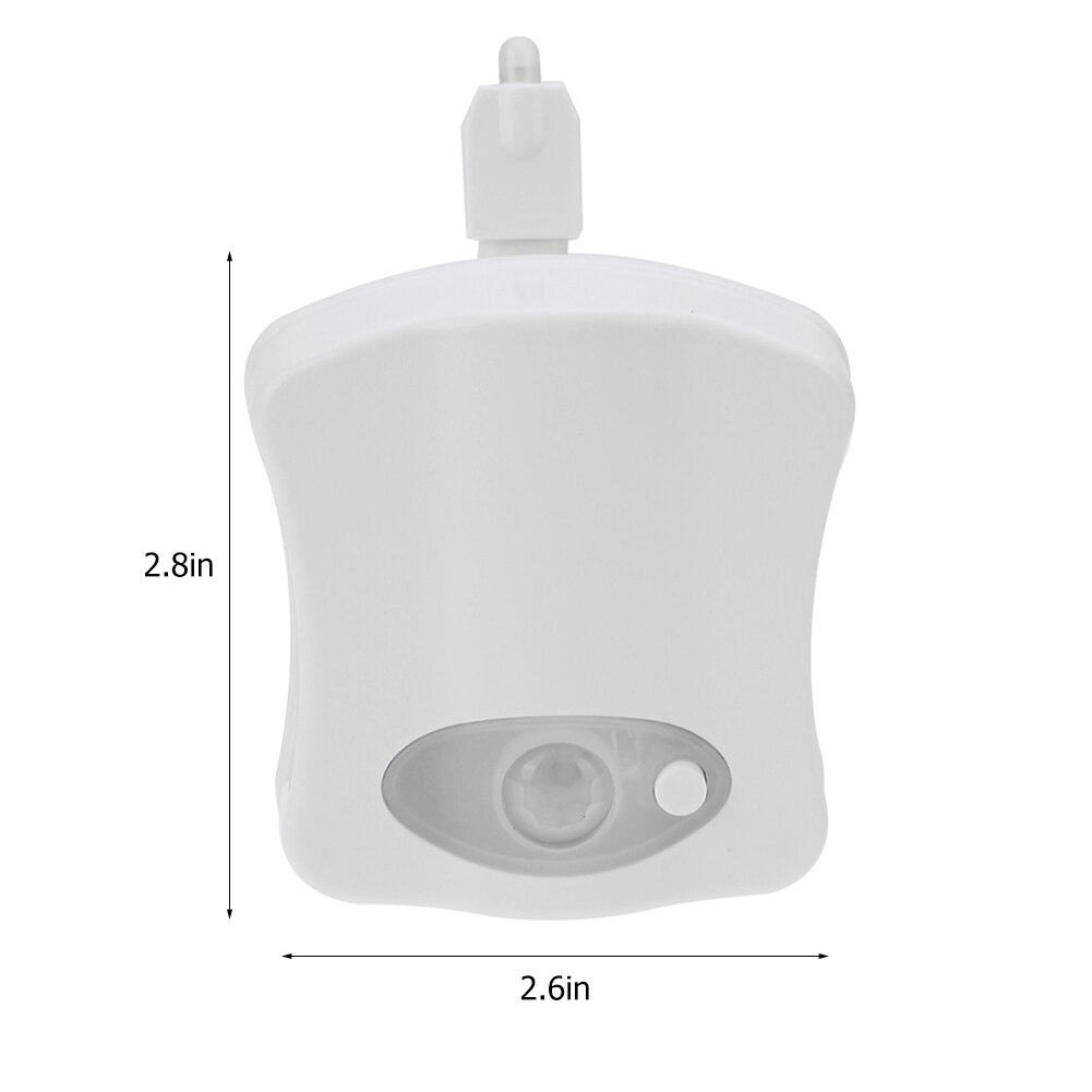 LED Luminaria WC Toilet Hanging Backlight Multi Function Smart Body Motion Sensor Battery Powered Toilet Seat Night Light