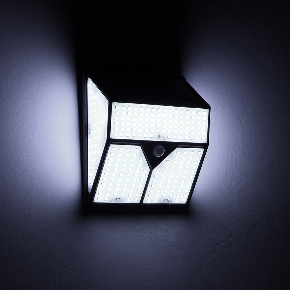 318/436 LED Solar Powered Lights Outdoors Waterproof PIR Motion Sensor Street Security Wall Sunlight Lamp for Garden Decoration