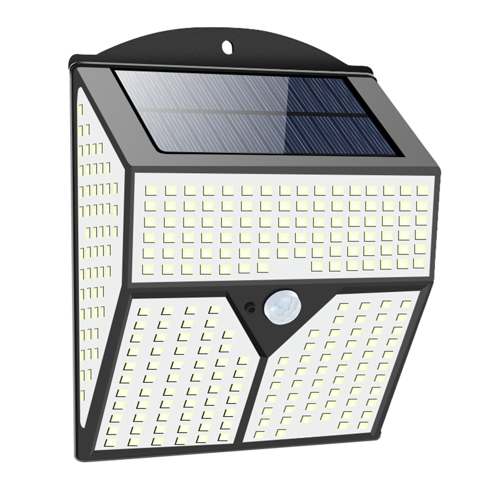 318/436 LED Solar Powered Lights Outdoors Waterproof PIR Motion Sensor Street Security Wall Sunlight Lamp for Garden Decoration