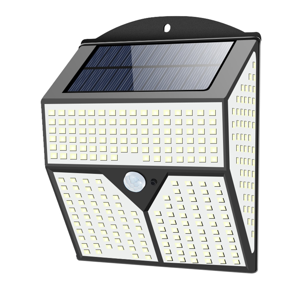 318/436 LED Solar Powered Lights Outdoors Waterproof PIR Motion Sensor Street Security Wall Sunlight Lamp for Garden Decoration
