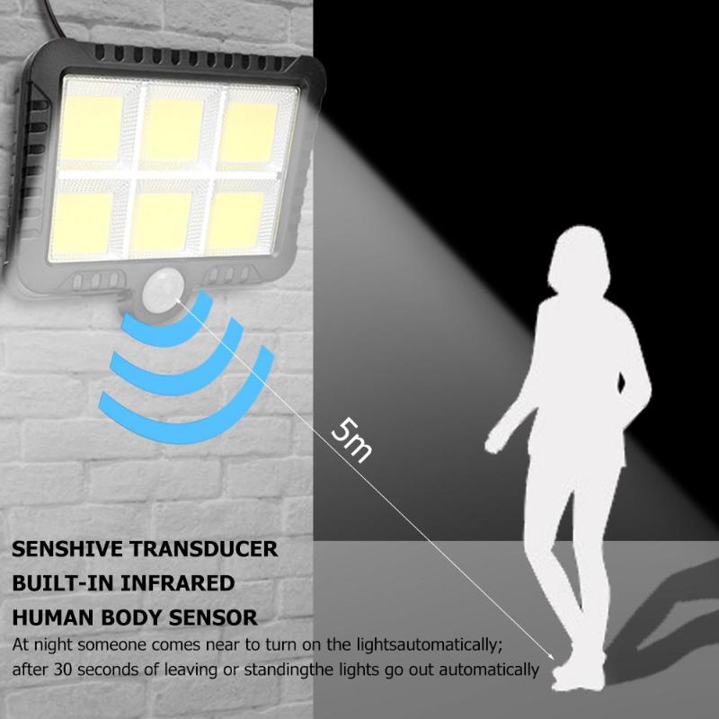 120LED Solar Light Outdoors Motion Sensor Wall Lamp Waterproof Spotlights Emergency Street Security Lamp Garden Decoration Light