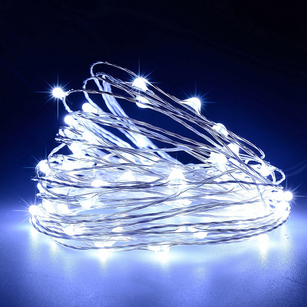 100/200 LED Starry Fairy Solar String Light Waterproof Outdoor Indoor Wedding Party Decorative Copper Wire Garland Solar Lamp