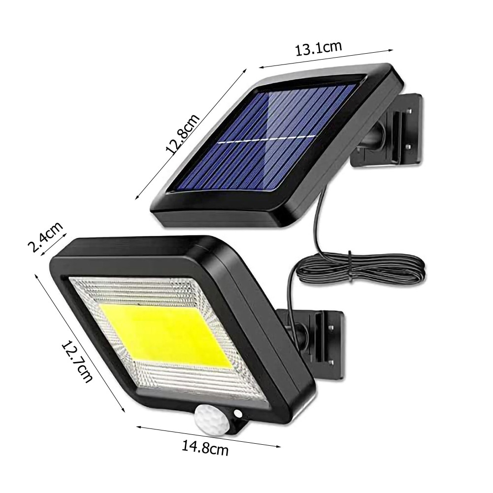 120LED Solar Powered Light Outdoors Motion Sensor Sunlight Waterproof Wall Emergency Street Security Lamp for Garden Decoration