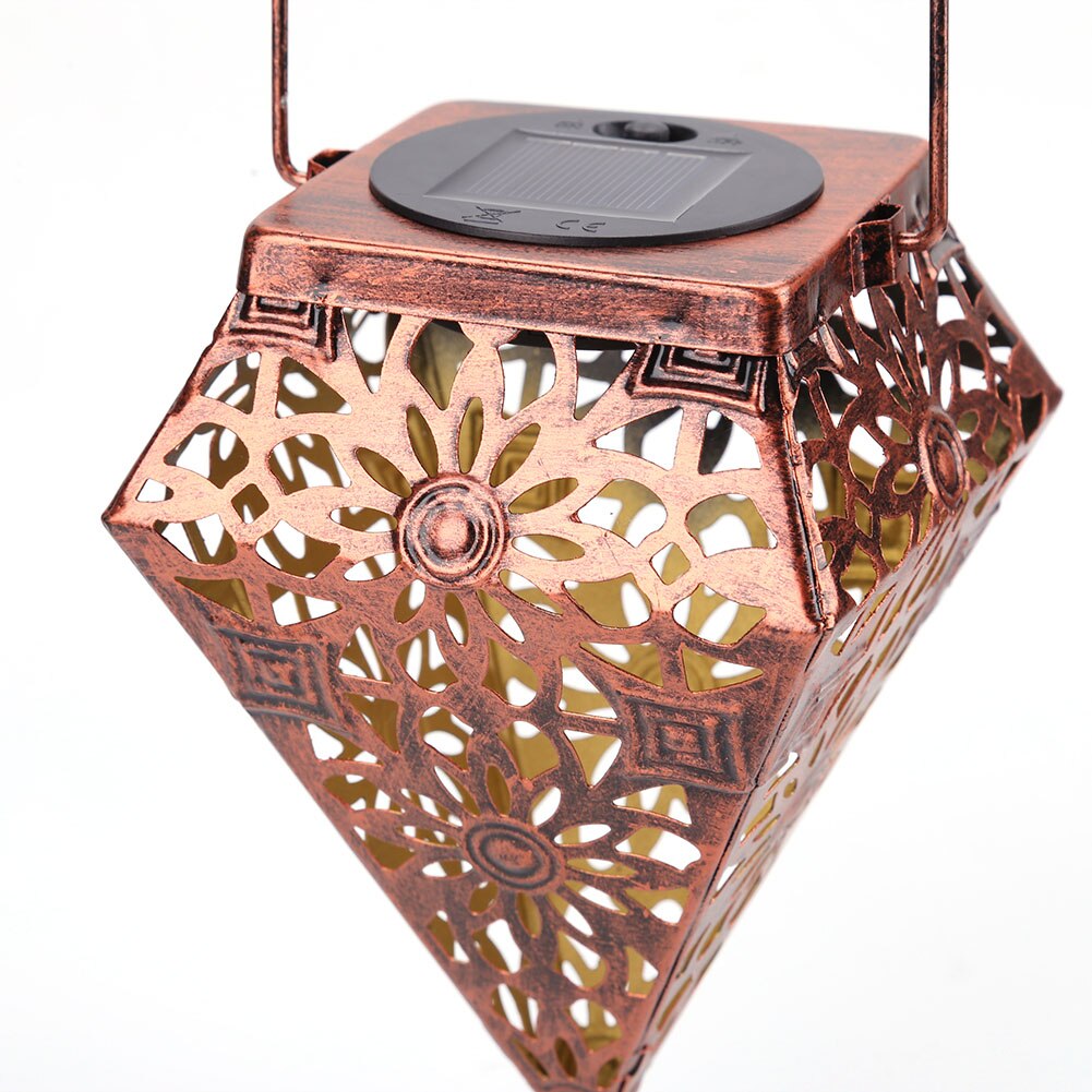 LED Solar Light Outdoors Polar Star Floor Lamp Iron Bohemian Fairy Lights 3D Projection Hollow Solar Lamp for Garden Decoration