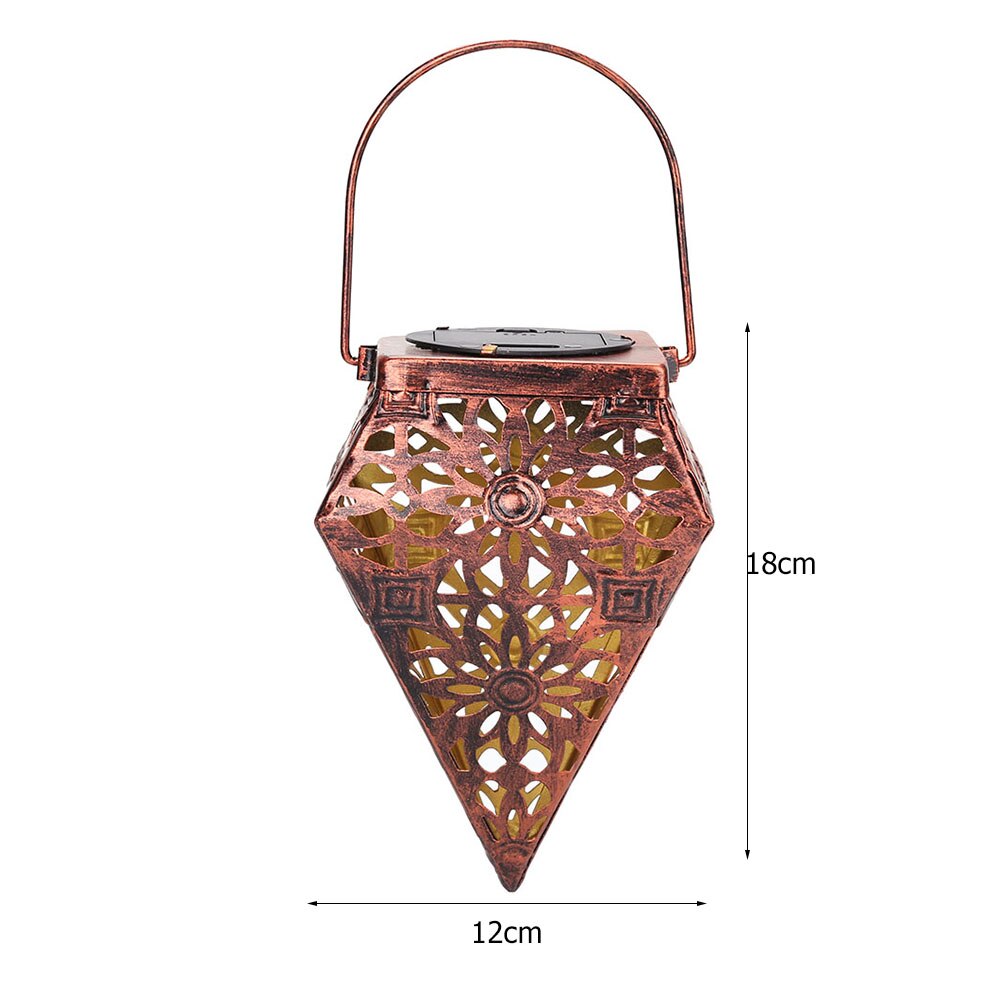 LED Solar Light Outdoors Polar Star Floor Lamp Iron Bohemian Fairy Lights 3D Projection Hollow Solar Lamp for Garden Decoration
